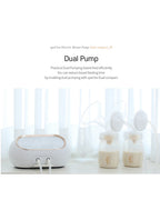 Spectra Dual Compact Synergy Gold Rechargeable Double Electric Breast Pump-Independent Control for each Breast-Simulates Natural Suckling-Touch LCD with Timer Control and Mute Mode-Close System-Backflow Protection-Milk Expression Pump
