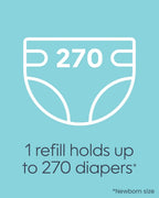 Diaper Genie Diaper Pail Square Refills-Holds upto 270 newborn-sized diapers-Strong odor barrier-Unscented