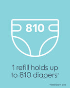 Diaper Genie Diaper Pail Square Jumbo Refills-Holds upto 810 newborn-sized diapers-Strong odor barrier-Unscented