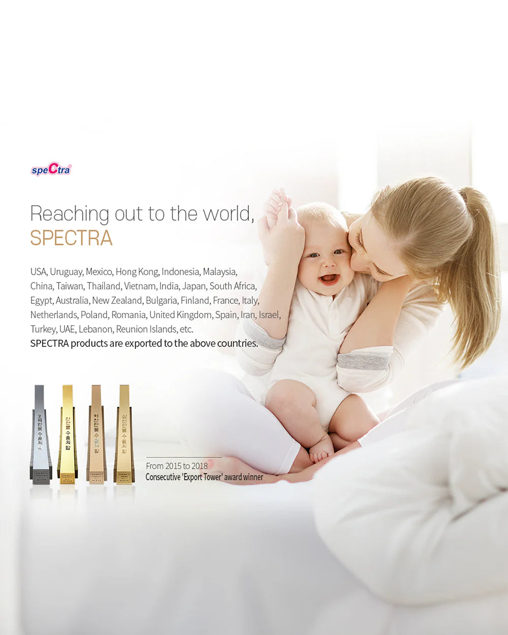 Spectra Dual S Synergy Gold Double Electric Breast Pump-Independent Control for each Breast-With Hospital Grade Suction (270 mmHg) on Each Side-Touch LCD with Timer Control & Mute Mode-Close System-Backflow Protection-Milk Expression Pump