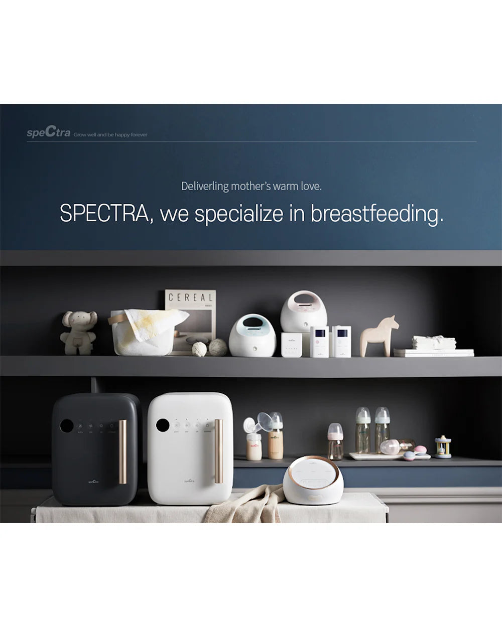 Spectra Dual S Synergy Gold Double Electric Breast Pump-Independent Control for each Breast-With Hospital Grade Suction (270 mmHg) on Each Side-Touch LCD with Timer Control & Mute Mode-Close System-Backflow Protection-Milk Expression Pump