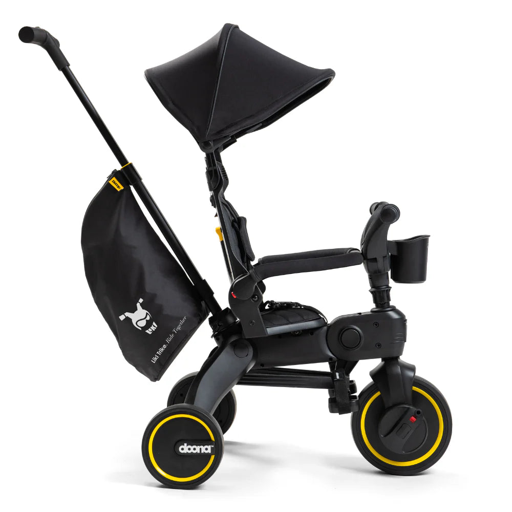 Doona™ Liki Trike S5 - Premium Foldable Trike for Toddlers, Kids/Baby Tricycle Stroller with Cushion Seat, UPF 50+ Sun Protection & Harness, Parental Control, Ages 10 Months to 3 Years (Midnight)