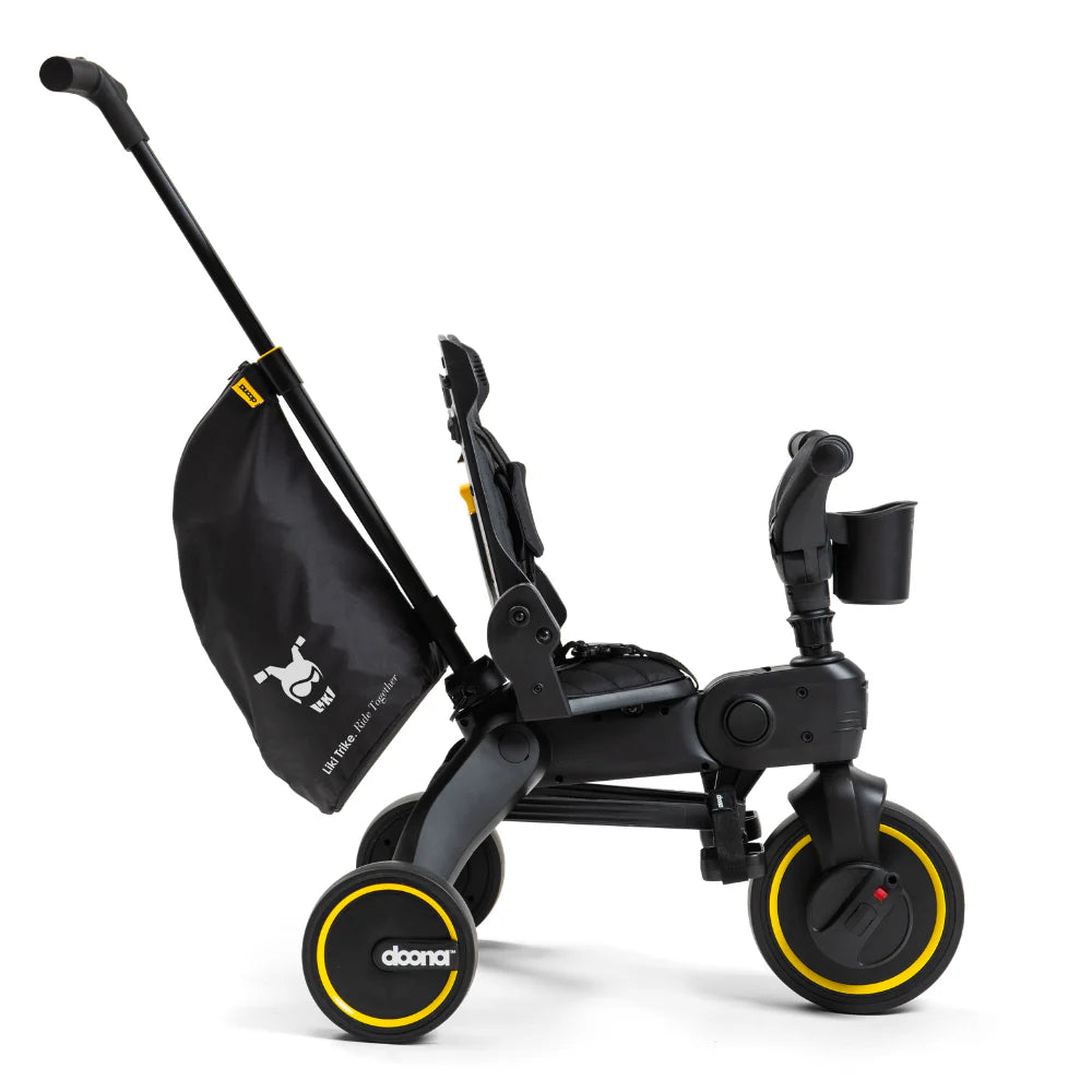 Doona™ Liki Trike S5 - Premium Foldable Trike for Toddlers, Kids/Baby Tricycle Stroller with Cushion Seat, UPF 50+ Sun Protection & Harness, Parental Control, Ages 10 Months to 3 Years (Midnight)