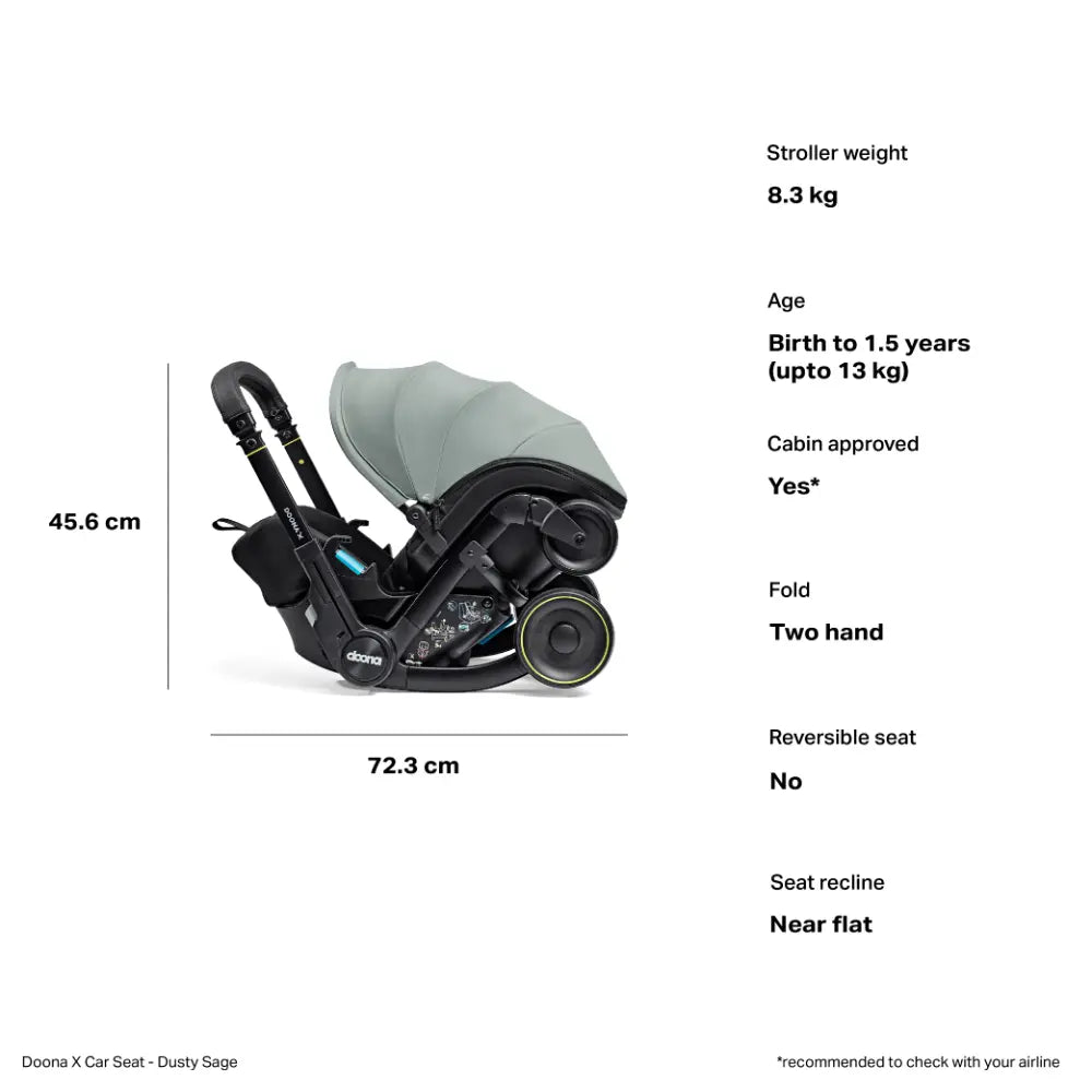 Doona X Infant Car Seat & Stroller -Dusty Sage