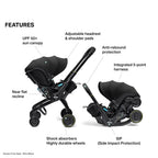 Doona X Infant Car Seat & Stroller Black