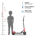 EMotorad Lil E Junior Electric Kick Scooter – Foldable Frame, 100W Motor, 2.6Ah Battery, for Kids 6+ Years -Blue
