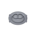 ezpz Mini Feeding Set – 100% Food-Grade Silicone Suction Plate, Spoon & Fork, Baby & Toddler Self-Feeding, Highchair & Table Use, Microwave Safe, 12 Months+ GREY