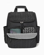 Skip Hop Forma Diaper Bag-Backpack-With Changing Pad-Extra Wide Opening & Lightweight Quilted Design-Jet Black