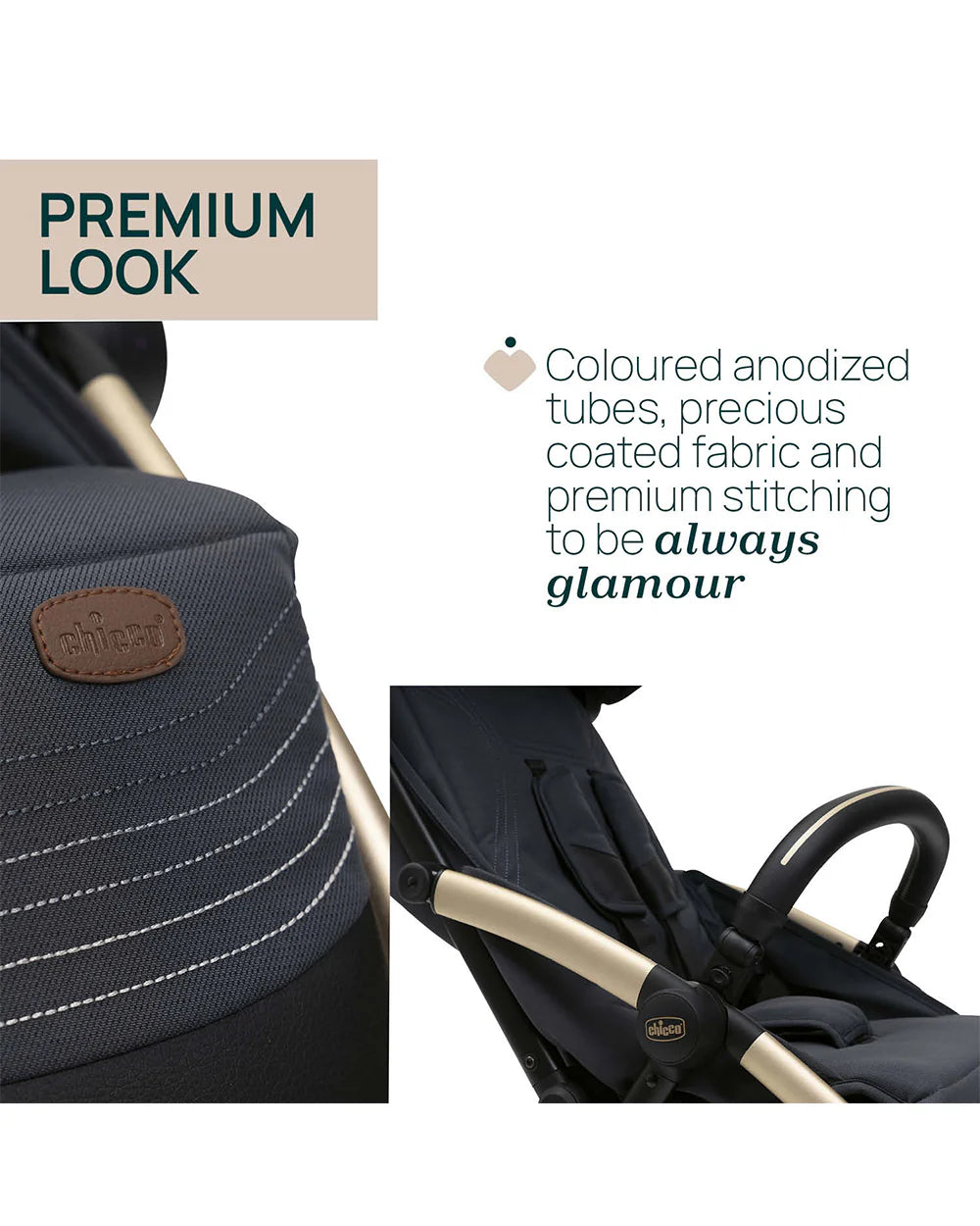 Chicco Goody XPlus Lightweight Stroller-One Hand Fold-Flat Reclining Seat-Big Shock Absorber Wheels-6 Months Warranty-For 0 to 4Y (Upto 22 Kg)-Dark Shadow