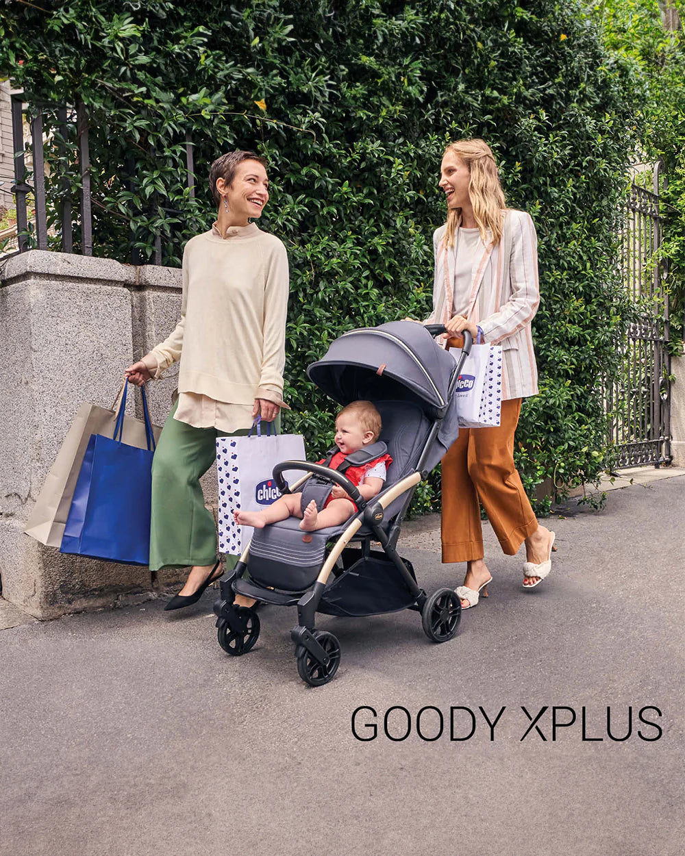 Chicco Goody XPlus Lightweight Stroller-One Hand Fold-Flat Reclining Seat-Big Shock Absorber Wheels-6 Months Warranty-For 0 to 4Y (Upto 22 Kg)-Dark Shadow
