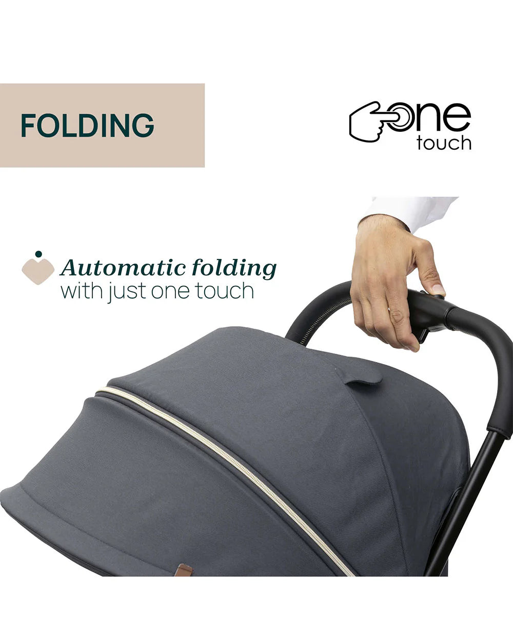 Chicco Goody XPlus Lightweight Stroller-One Hand Fold-Flat Reclining Seat-Big Shock Absorber Wheels-6 Months Warranty-For 0 to 4Y (Upto 22 Kg)-Dark Shadow