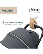 Chicco Goody XPlus Lightweight Stroller-One Hand Fold-Flat Reclining Seat-Big Shock Absorber Wheels-6 Months Warranty-For 0 to 4Y (Upto 22 Kg)-Dark Shadow