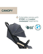 Chicco Goody XPlus Lightweight Stroller-One Hand Fold-Flat Reclining Seat-Big Shock Absorber Wheels-6 Months Warranty-For 0 to 4Y (Upto 22 Kg)-Dark Shadow