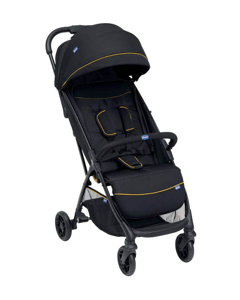 Chicco Glee Lightweight Baby Stroller-One Touch Fold-Multiple Recline Positions-Pram for 0 to 4Y (Upto 22 Kg)-Uneven Black