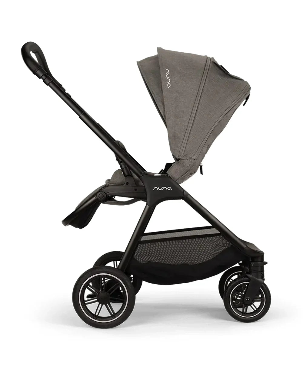Nuna TRIV Next Stroller- Rain Cover & Post Adaptors-Reversible Seat-One Hand Fold-Pram for 0 to 4Y (Upto 22Kg)-Granite - diapers2toys