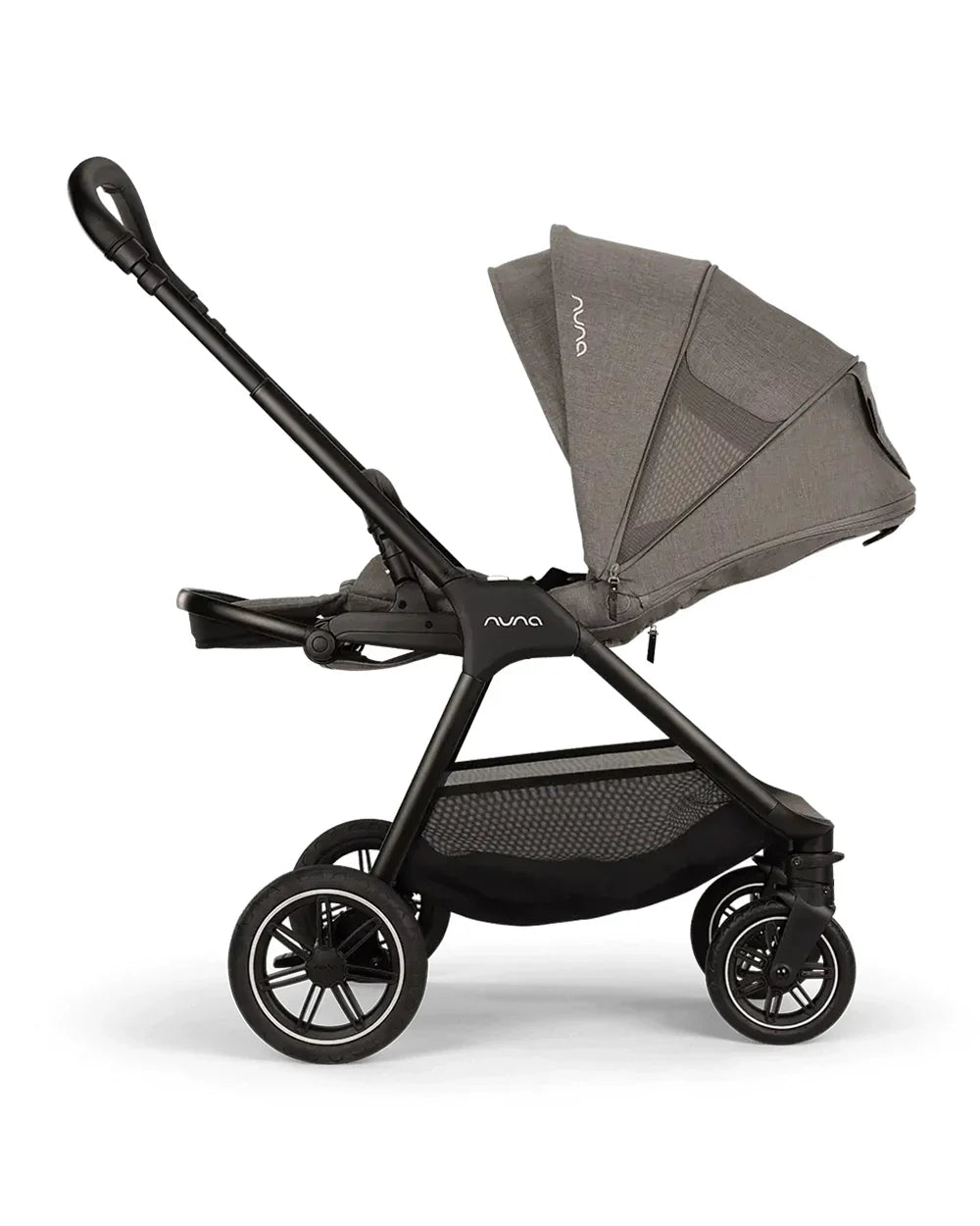 Nuna TRIV Next Stroller- Rain Cover & Post Adaptors-Reversible Seat-One Hand Fold-Pram for 0 to 4Y (Upto 22Kg)-Granite - diapers2toys