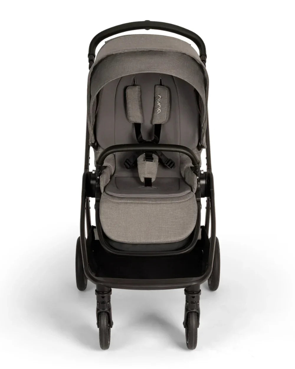 Nuna TRIV Next Stroller- Rain Cover & Post Adaptors-Reversible Seat-One Hand Fold-Pram for 0 to 4Y (Upto 22Kg)-Granite - diapers2toys