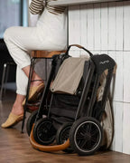Nuna TRIV Next Stroller- Rain Cover & Post Adaptors-Reversible Seat-One Hand Fold-Pram for 0 to 4Y (Upto 22Kg)-Granite