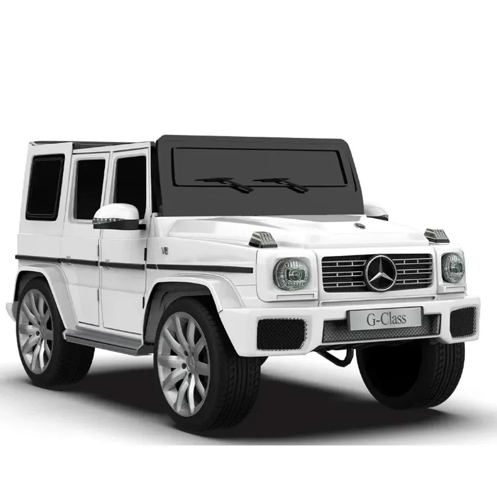 EMotorad Formula Fun Mercedes Benz G-Wagon Ride-On Car for Kids – Battery Operated with Remote Control White