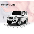 EMotorad Formula Fun Mercedes Benz G-Wagon Ride-On Car for Kids – Battery Operated with Remote Control White