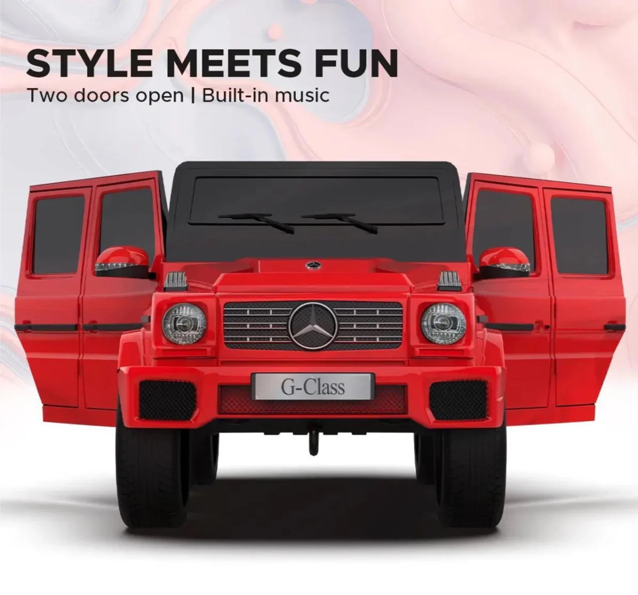 EMotorad Formula Fun Mercedes Benz G-Wagon Ride-On Car for Kids – Battery Operated with Remote Control - Black