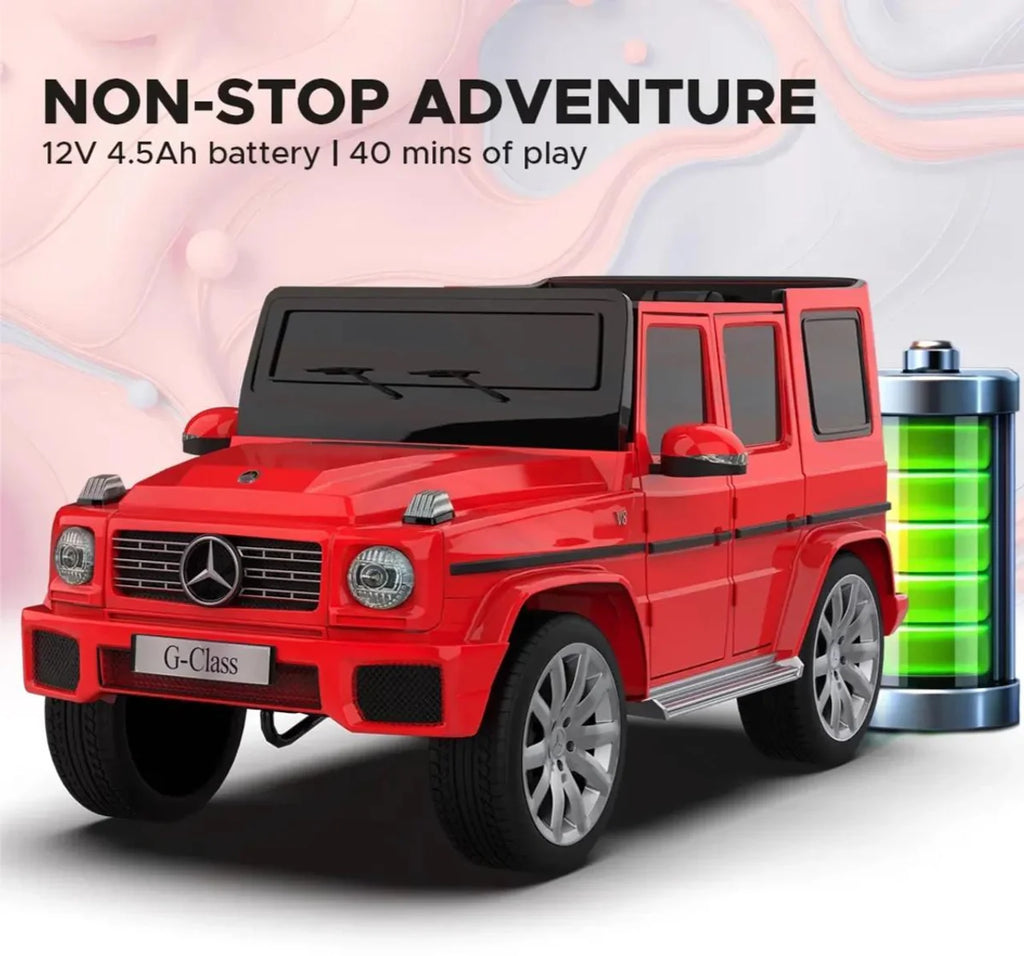 EMotorad Formula Fun Mercedes Benz G-Wagon Ride-On Car for Kids – Battery Operated with Remote Control - Black