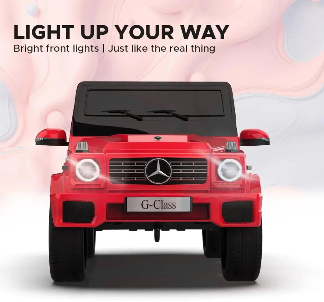 EMotorad Formula Fun Mercedes Benz G-Wagon Ride-On Car for Kids – Battery Operated with Remote Control - Black