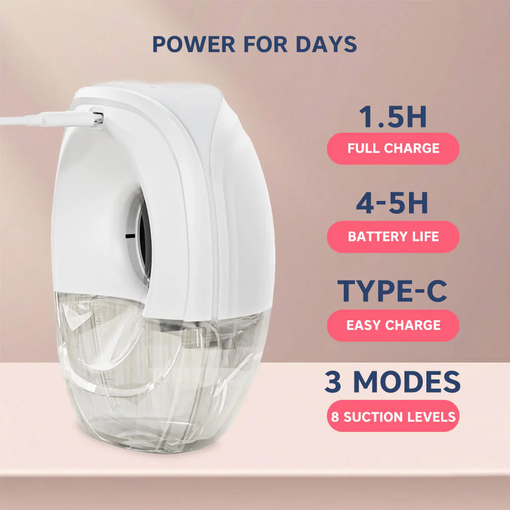 Hopop Hands Free Electric Breast Pump, Portable & Rechargeable