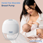 Hopop Hands Free Electric Breast Pump, Portable & Rechargeable