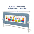 Hopop ® Secure Sleep Baby Bed Rail Guard - Safe & Easy to Install 6feet Blue
