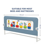Hopop ® Secure Sleep Baby Bed Rail Guard - Safe & Easy to Install 6feet Blue