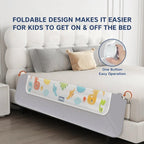 Hopop ® Secure Sleep Baby Bed Rail Guard - Safe & Easy to Install 6feet grey