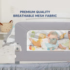 Hopop ® Secure Sleep Baby Bed Rail Guard - Safe & Easy to Install 6feet grey