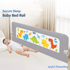 Hopop ® Secure Sleep Baby Bed Rail Guard - Safe & Easy to Install 6feet grey