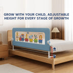 Hopop ® Secure Sleep Baby Bed Rail Guard - Safe & Easy to Install 6feet Blue