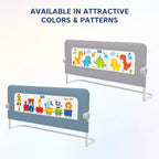 Hopop ® Secure Sleep Baby Bed Rail Guard - Safe & Easy to Install 6feet Blue