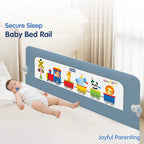 Hopop ® Secure Sleep Baby Bed Rail Guard - Safe & Easy to Install 6feet Blue
