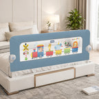 Hopop ® Secure Sleep Baby Bed Rail Guard - Safe & Easy to Install 6feet Blue