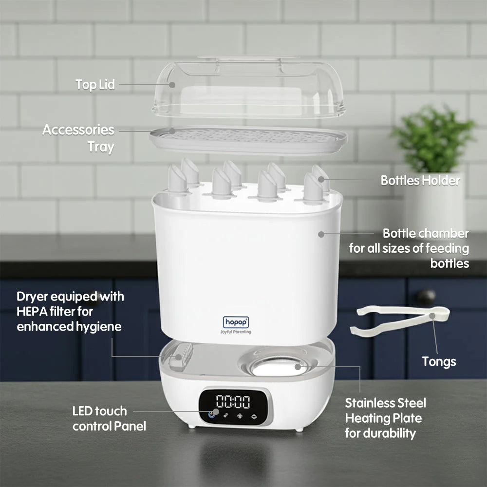 Hopop 2 in 1 Baby Bottle Sterilizer and Dryer