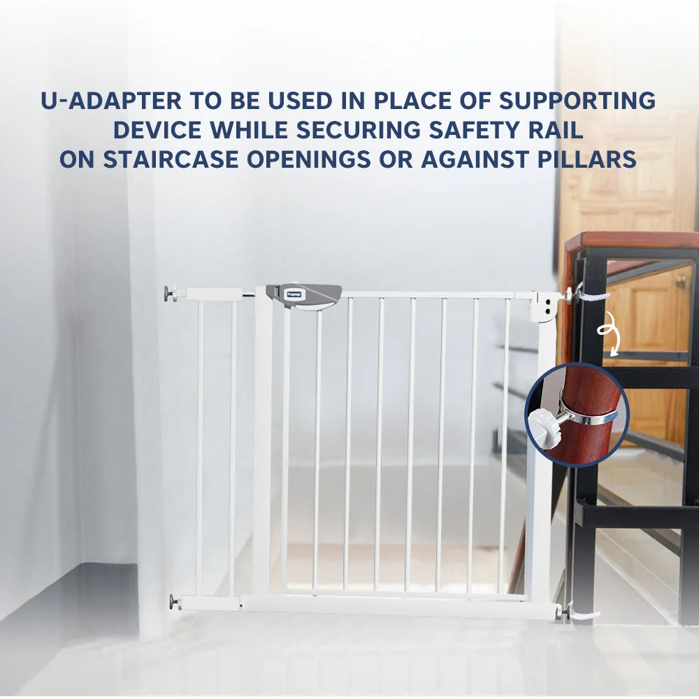 Hopop Baby Safety U Shape Gate Adaptor for Safety Rail, Secure & Stable