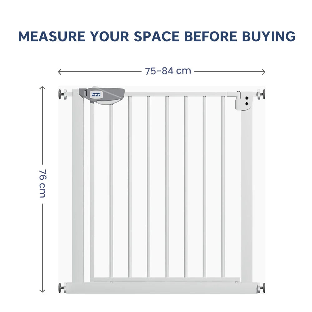 Hopop Baby Safety Gate for Kids with Two Way Auto Close - 75x85cm