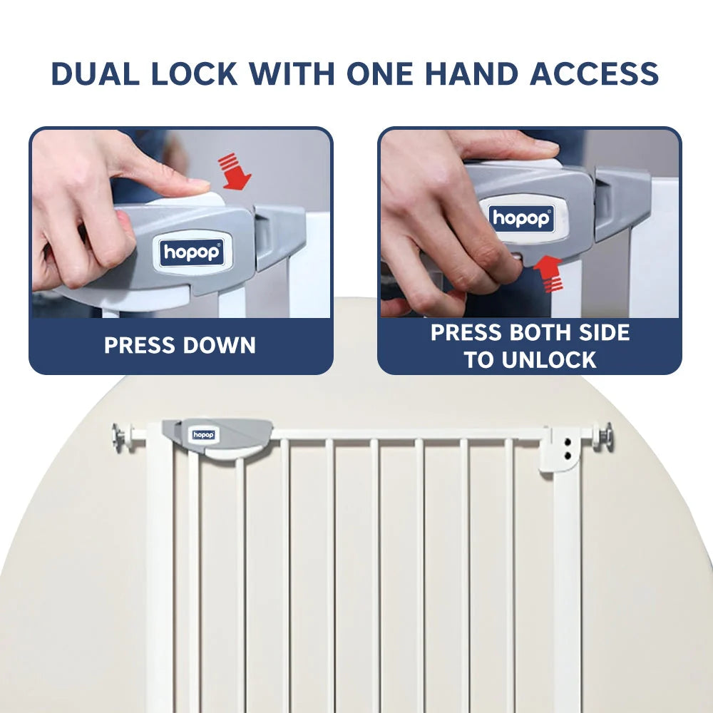 Hopop Baby Safety Gate for Kids with Two Way Auto Close - 75x85cm