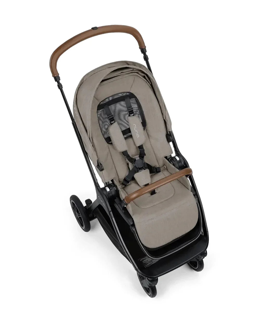 Nuna TRIV Next Stroller- Rain Cover & Post Adaptors-Reversible Seat-One Hand Fold-Pram for 0 to 4Y (Upto 22Kg)-Hazelwood
