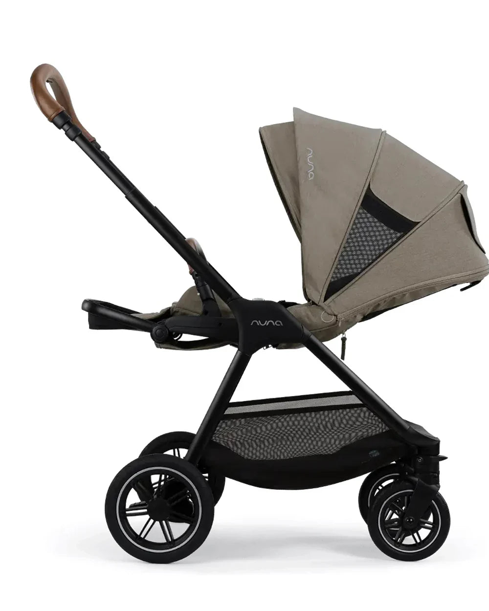 Nuna TRIV Next Stroller- Rain Cover & Post Adaptors-Reversible Seat-One Hand Fold-Pram for 0 to 4Y (Upto 22Kg)-Hazelwood