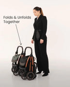 Leclerc Influencer Air Twin Stroller-Cabin Friendly-Flat Reclining Seat-One Touch Fold-Includes Twin Stroller Connectors-2 Years Warranty-For 6M to 5Y (Upto 22 Kg Each Stroller)-Denim Blue