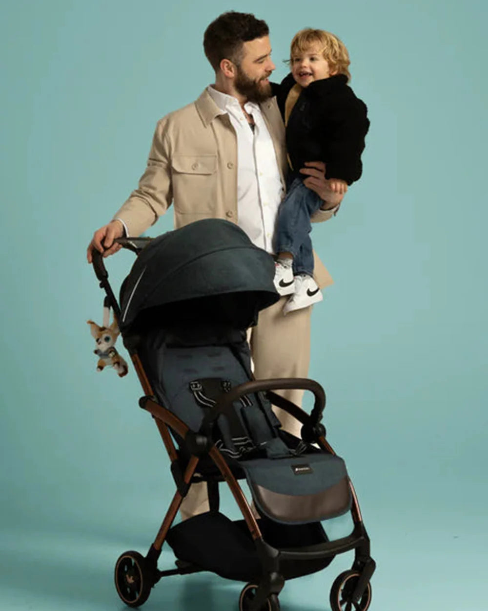 Leclerc Influencer Air-Cabin Friendly Stroller-One Touch Fold-2 Years Warranty-For 6M to 5Y (Upto 22 Kg)-Piano Black