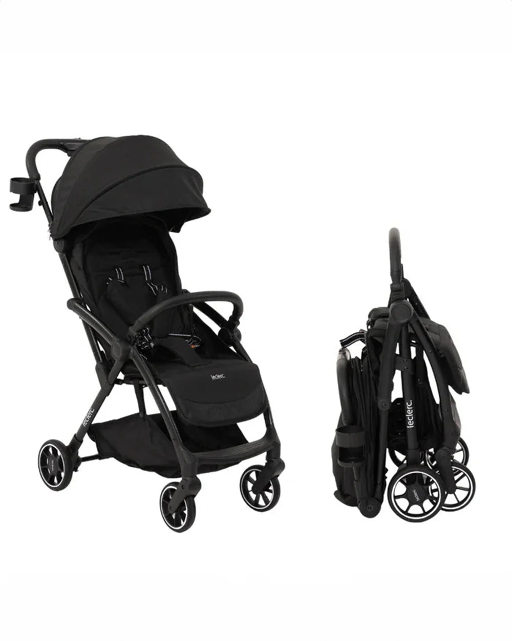 Leclerc Influencer Air-Cabin Friendly Stroller-One Touch Fold-2 Years Warranty-For 6M to 5Y (Upto 22 Kg)-Piano Black