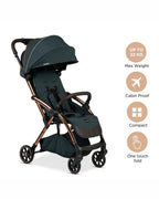 Leclerc Influencer Air-Cabin Friendly Stroller-One Touch Fold-2 Years Warranty-For 6M to 5Y (Upto 22 Kg)-Denim Blue