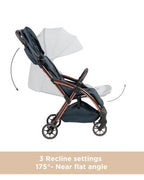 Leclerc Influencer Air-Cabin Friendly Stroller-One Touch Fold-2 Years Warranty-For 6M to 5Y (Upto 22 Kg)-Denim Blue