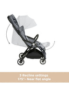 Leclerc Influencer Air-Cabin Friendly Stroller-One Touch Fold-2 Years Warranty-For 6M to 5Y (Upto 22 Kg)-Violet Grey